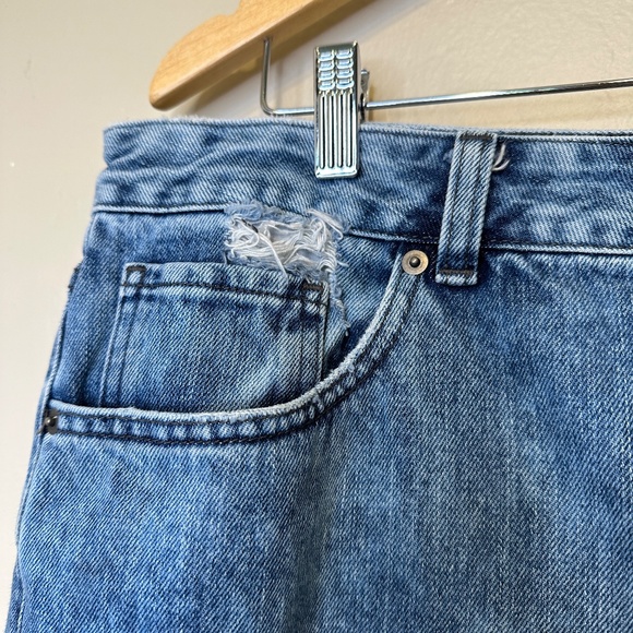 ASOS | Slight Acid Wash Stonewash Denim Plus Size Jean Shorts - Picture 4 of 10